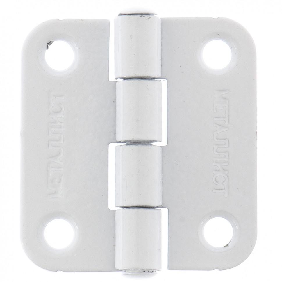 Петля накладная ПН5-40, белая, 4 шт, (Металлист) (91559)