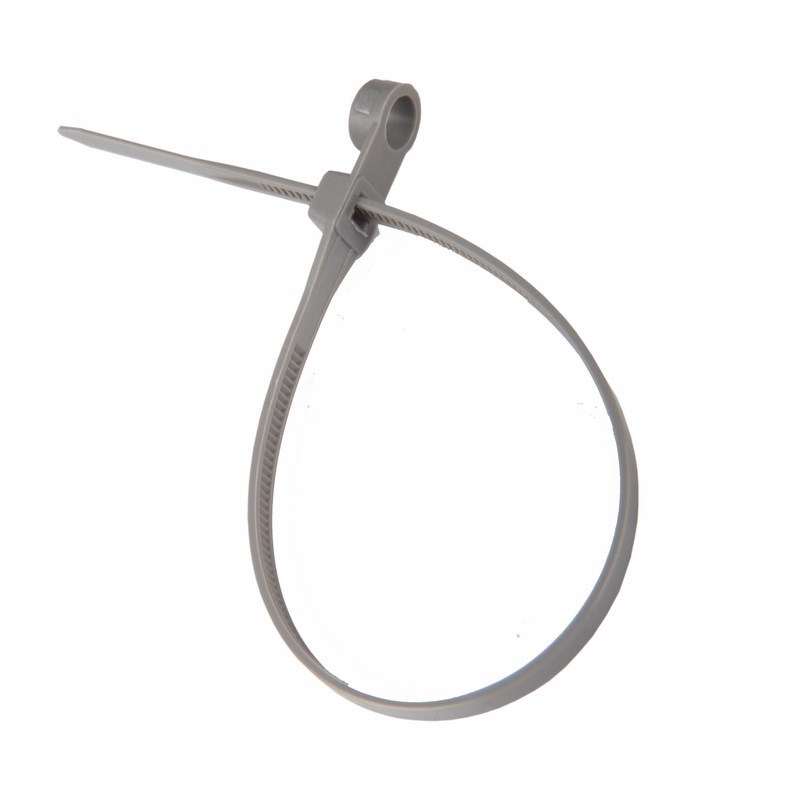 Хомуты нейлон под винт 4,3 х 220 мм (набор 100 шт.), серые (1/10/100) "rexant" 07-0204-3