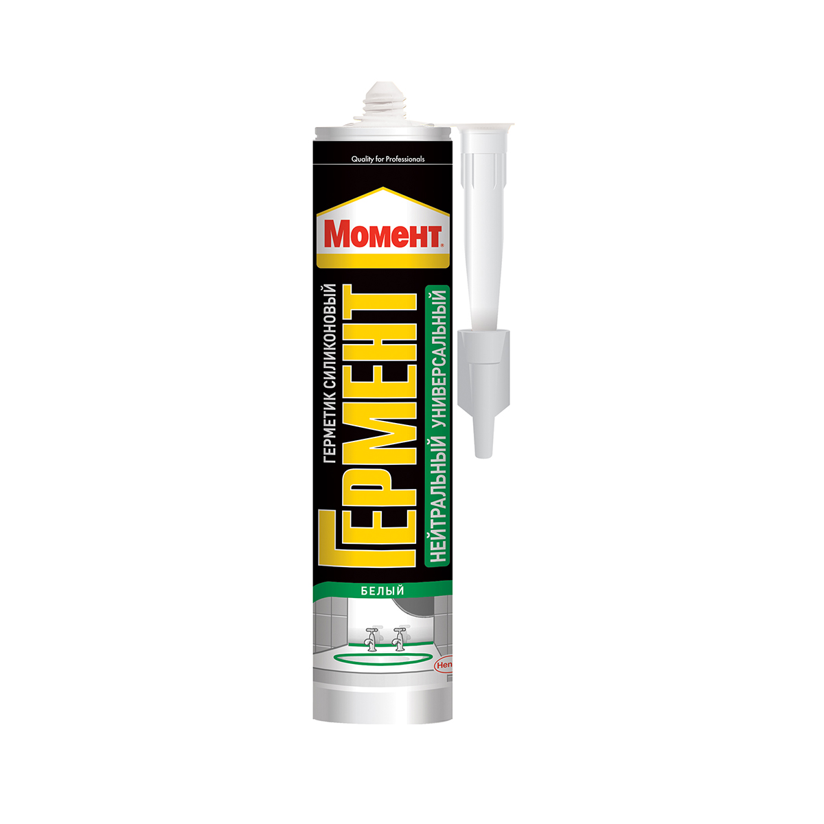 Герметик гермент силикон. нейтральн. универсал. прозрачн. 280 мл (1/12) хенкель