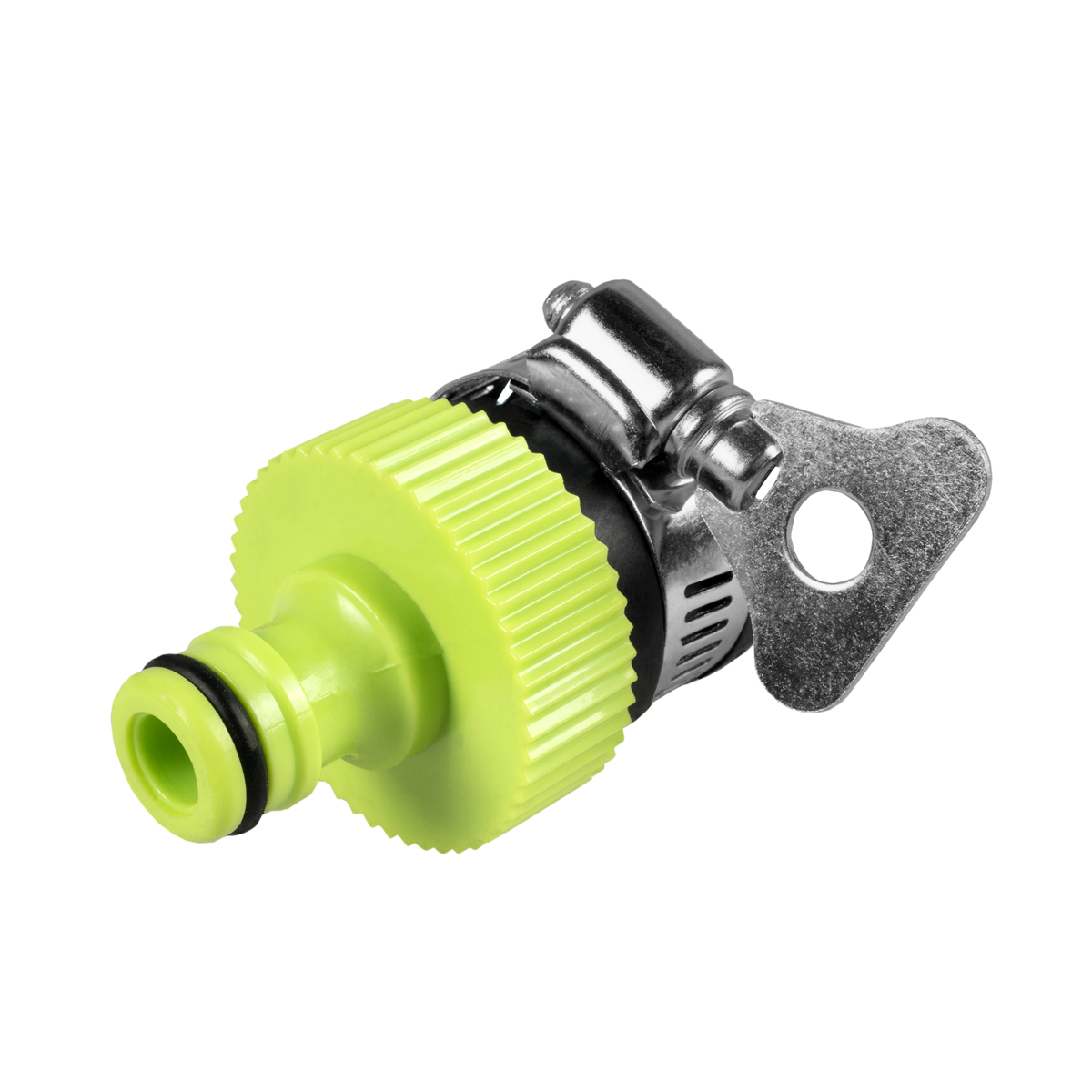 Адаптер внешний с хомутом для труб 16-21 мм ударопрочн. пластик (50/100) "feona" 137-1012