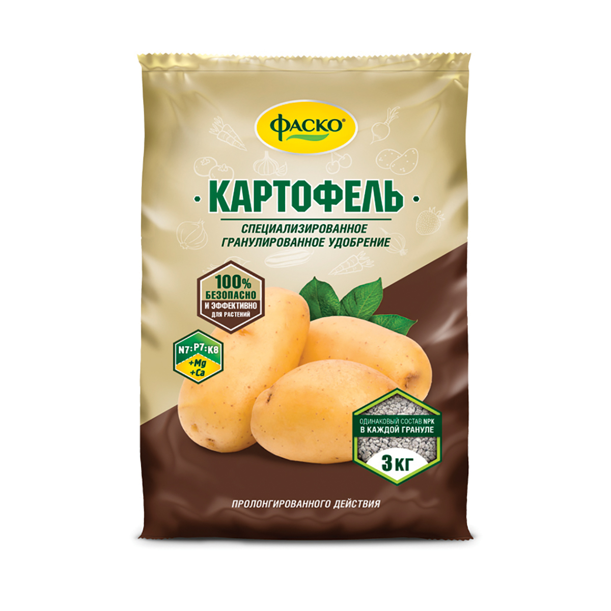 Удобрение "картофель" 3 кг (гранул.) (10) "фаско"