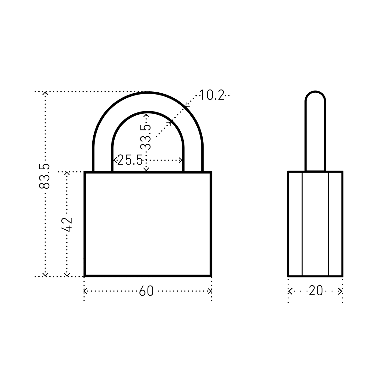Замок навесной вс2с-601 10,5 мм (3 ключа) (1/6/48) "аллюр"