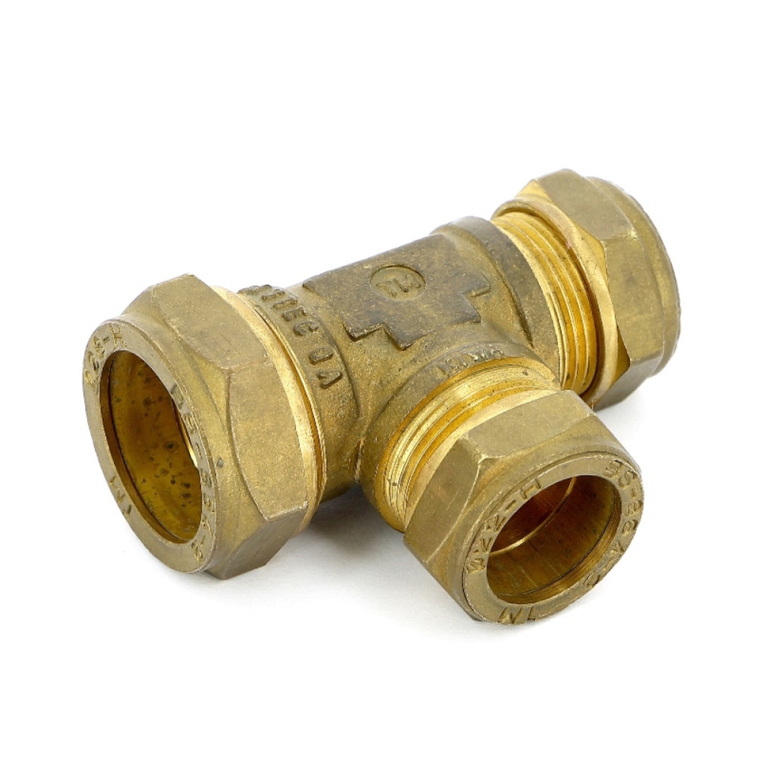 Тройник 15 х 12 х 15 обжим TIEMME