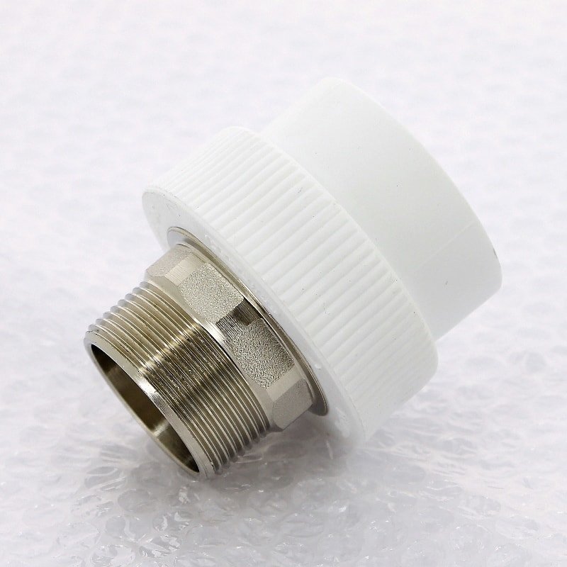 Муфта под ключ 50 х 1"1/2 (НР) PRO AQUA полипропиленовая PP-R