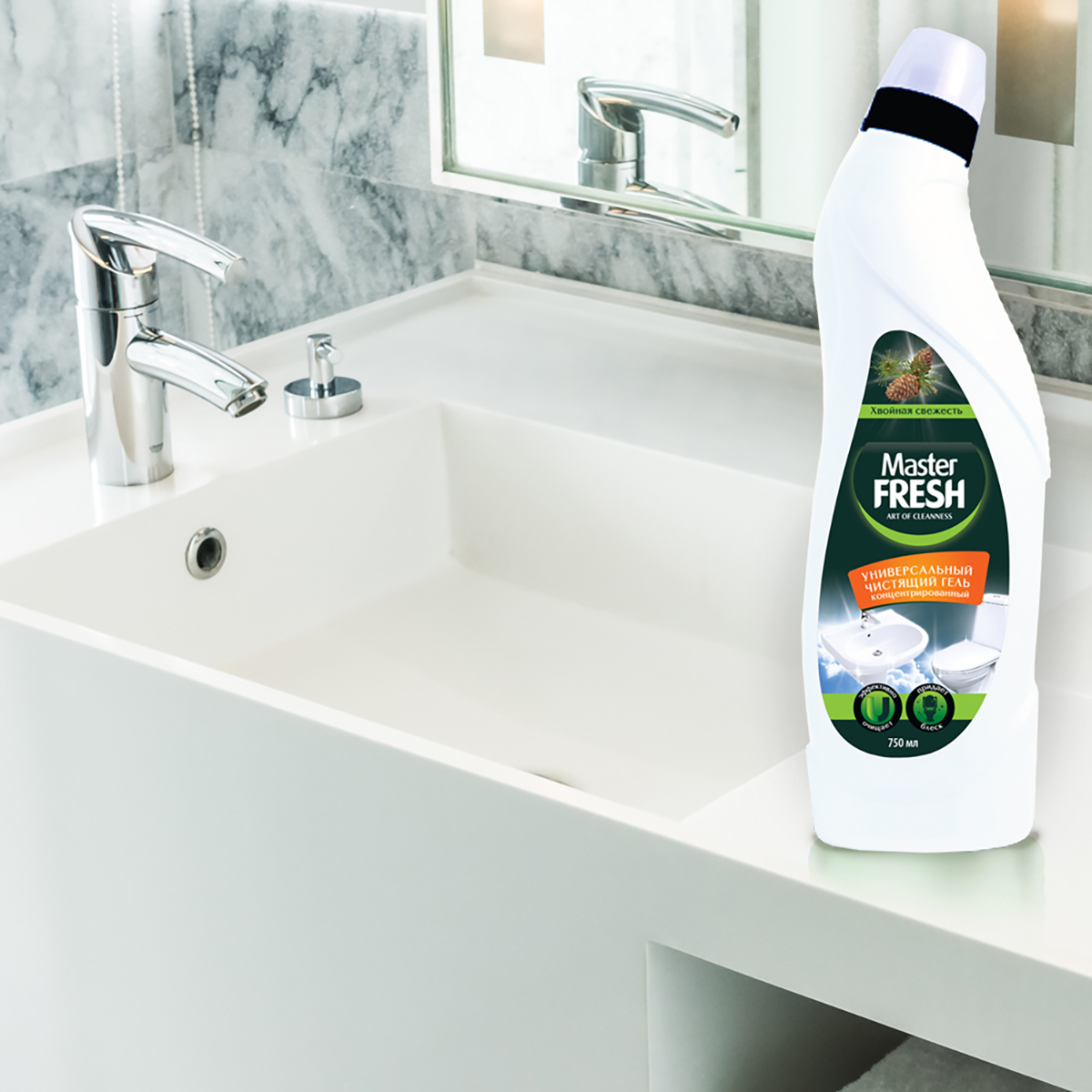 Средство чистящее для различ. поверхностей концентр. 750 мл (хвойная свежесть) (1/15) "master fresh"