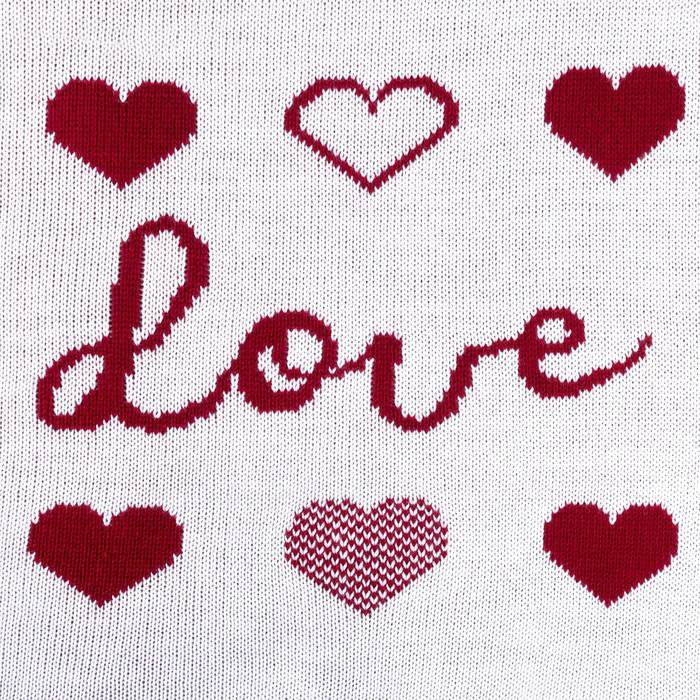 Плед вязаный "heart" 110*140 см (1/5) "этель" 3823876