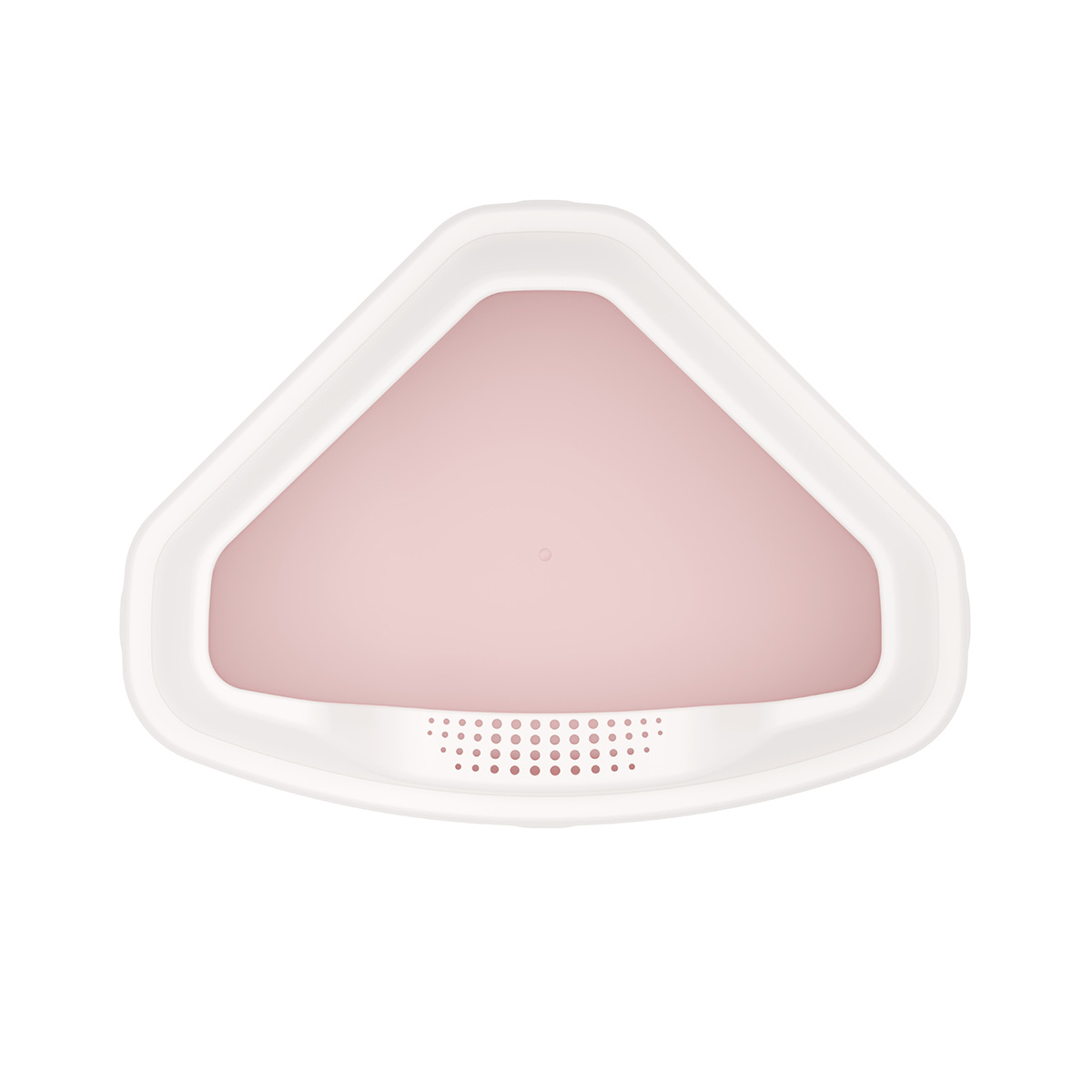 Лоток для животных угловой "лекси" (розовый) (1/12) "альтернатива" м6966