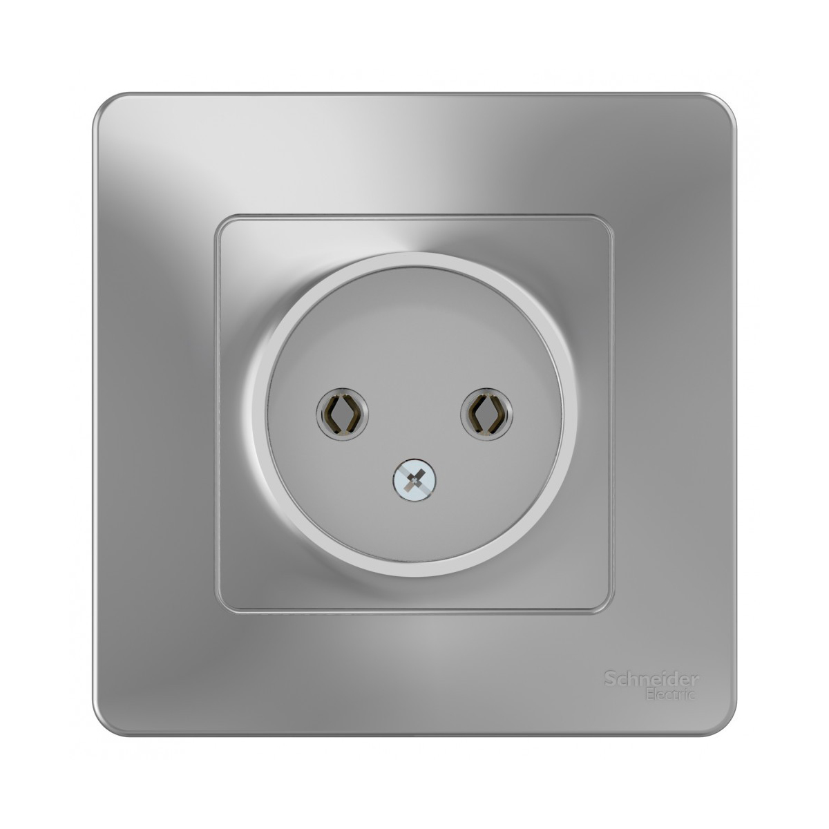 Розетка "blanca" 1 местн. 16а, алюминий (1/10/20) "schneider"