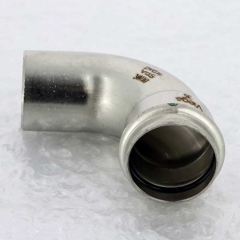 Угол-вставка пресс 35 нержавеющая сталь Sanpress Inox VIEGA