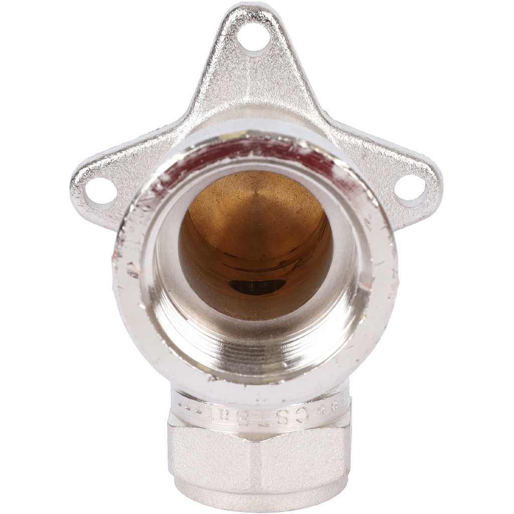 Угол настенный с креплением 16 х 3/4'' ВР обжим TIEMME для металлопласта