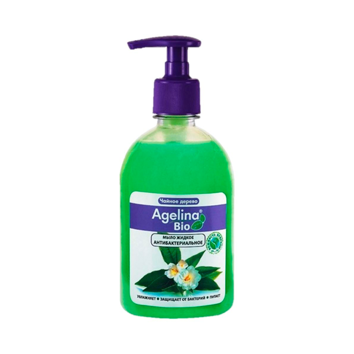 Жидкое мыло антибактер. "agelina bio" (чайное дерево) 500 г (1/15)