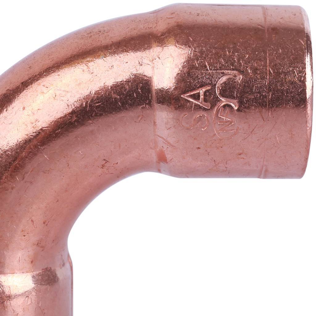 Отвод двухраструбный 18 мм / 90° под пайку медный SANHA 15002A18E