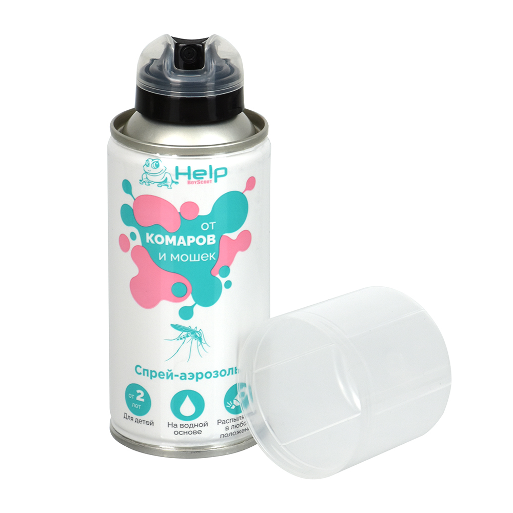Средство от комаров и мошек аэрозоль детский  90 мл (1/36) "help" 80294
