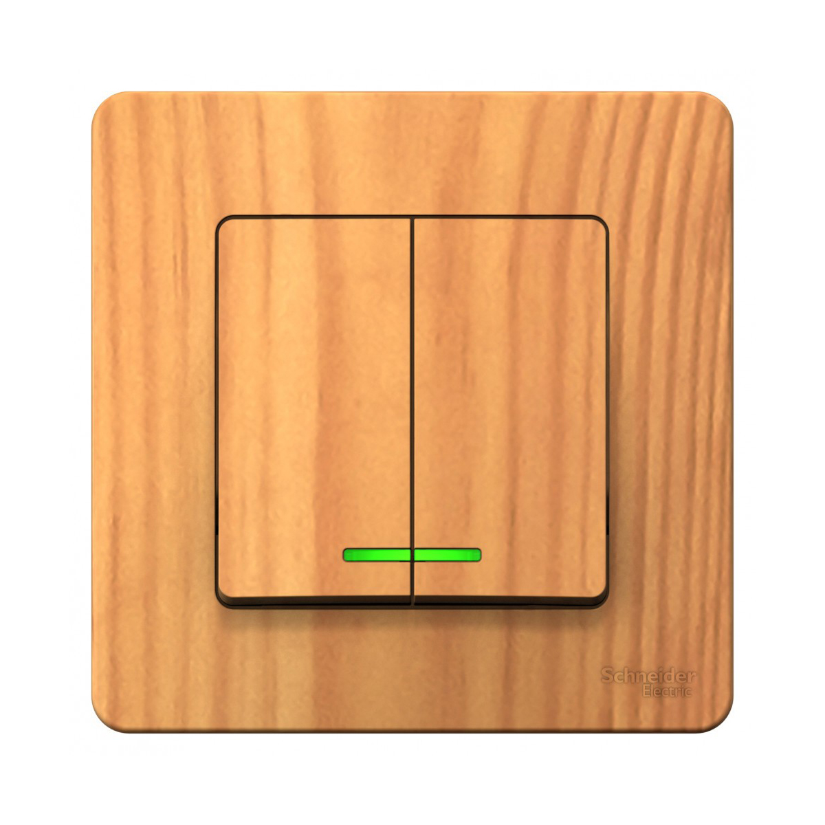 Выключатель "blanca" 2-х кл. с индикатором 10а, ясень (1/10/20) "schneider"