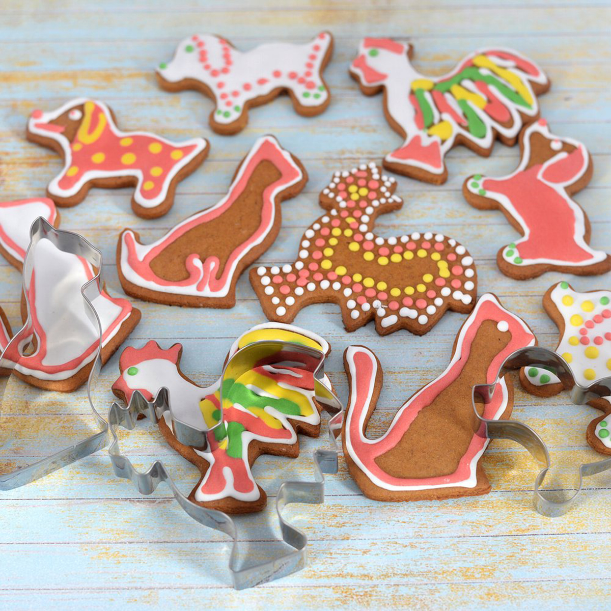 Формы для печенья "домашние питомцы" набор 3 шт., нержав. (1/12/144) "мультидом" da8-68