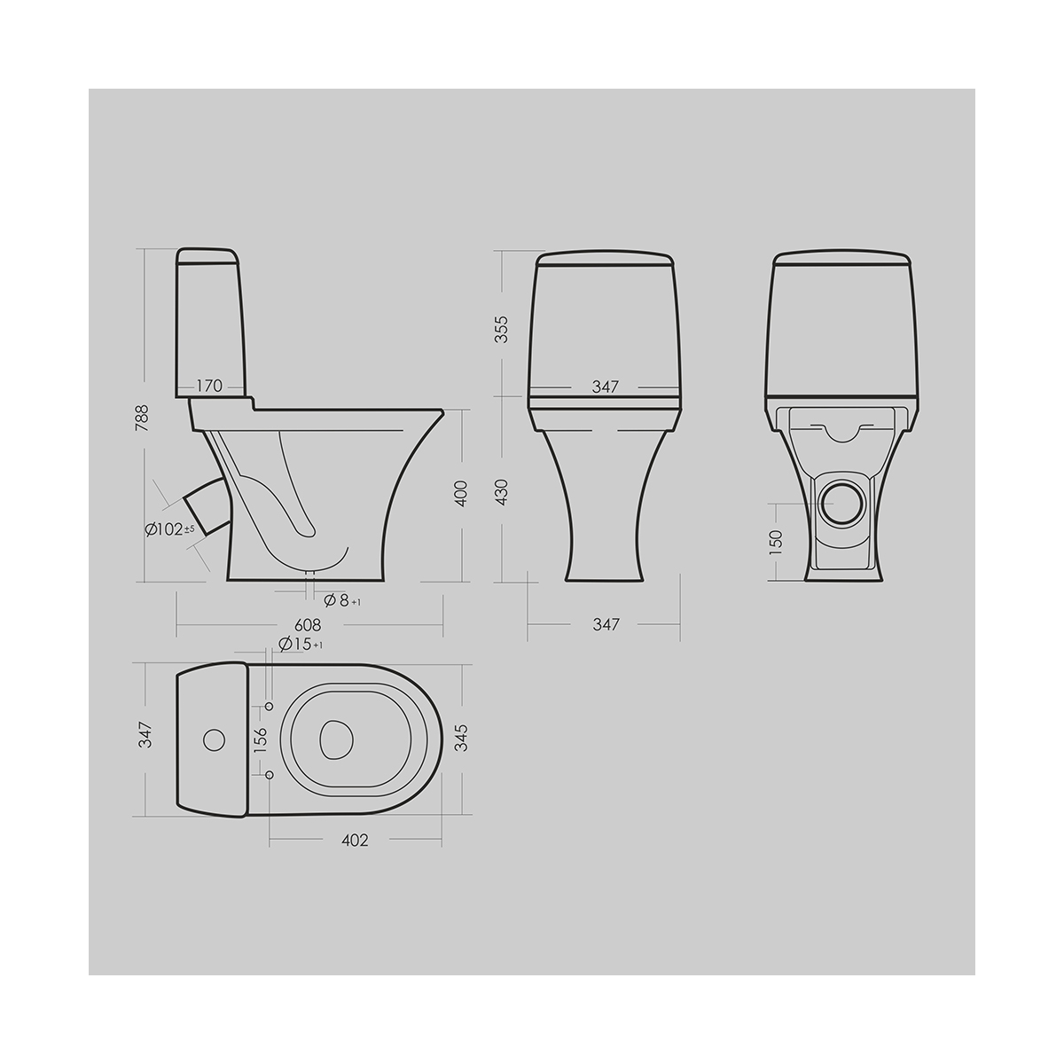 Унитаз напольный "аттика" эконом белый "sanita" wc.cc/attica/1-p/wht.g/s1