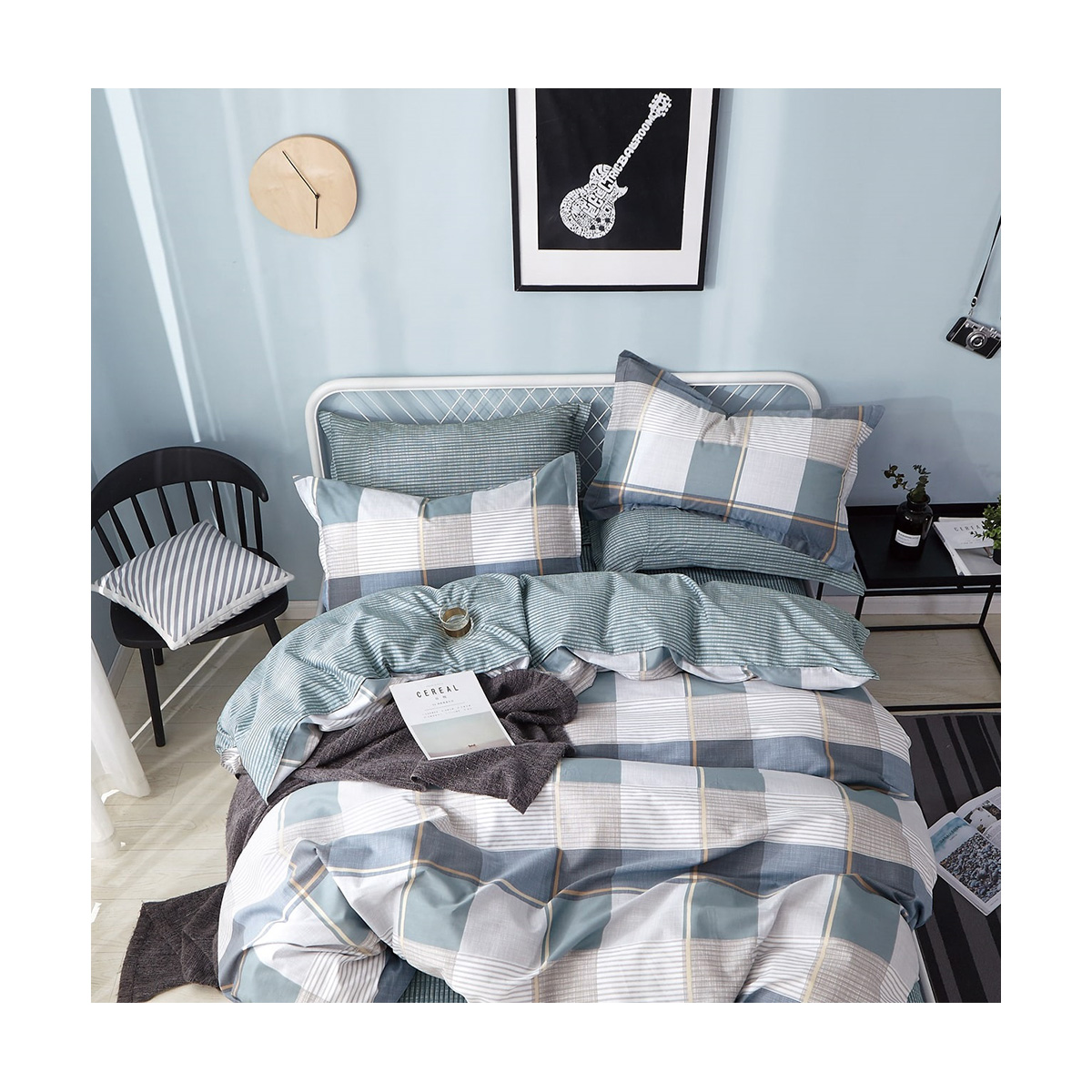 Постельное белье сатин 2 сп. с европростыней 7036 (1/5) "sonnet"