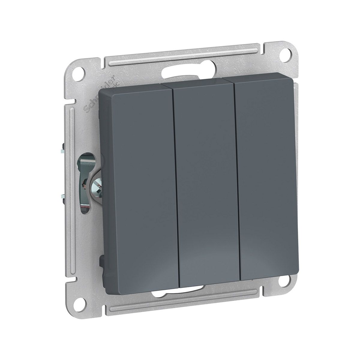 Выключатель "atlasdesign" 3-х кл. (механизм) 10а, грифель (1/10/60) "schneider"