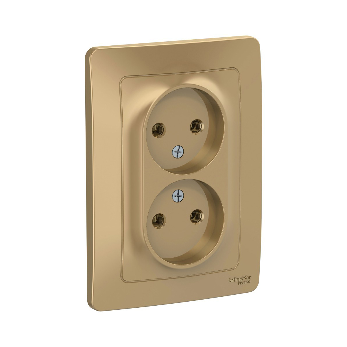 Розетка "blanca" 2-х местн. 16а, титан (1/6/12) "schneider"