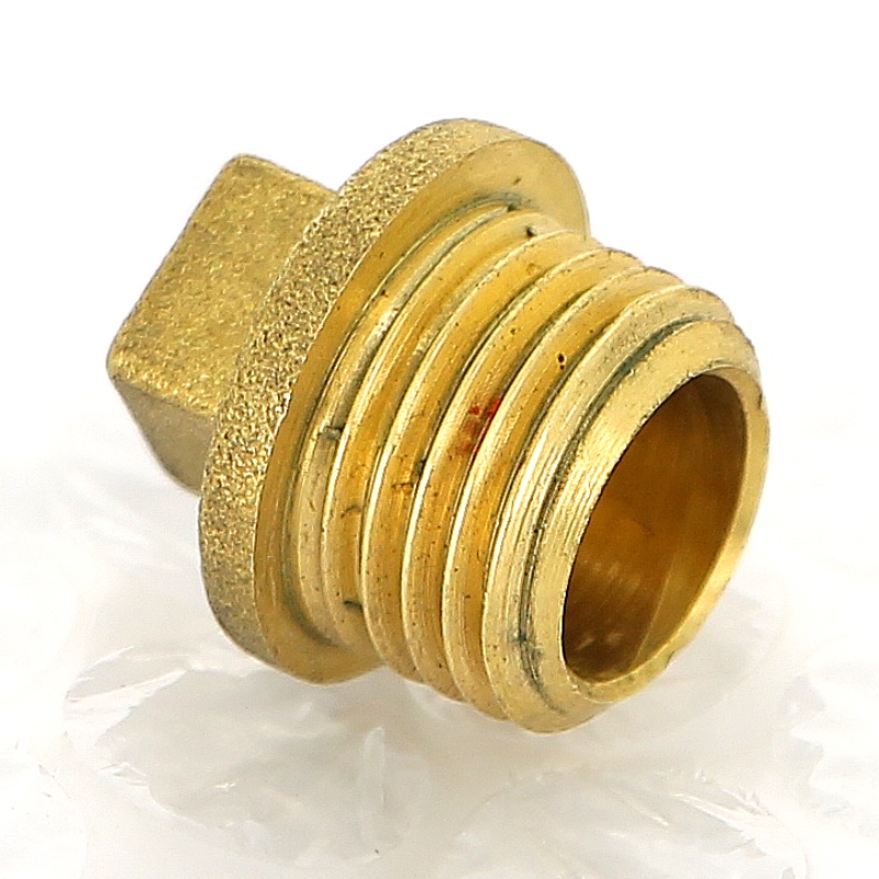 Заглушка резьбовая (НР) 1/4" с квадратом латунь UNI-FITT