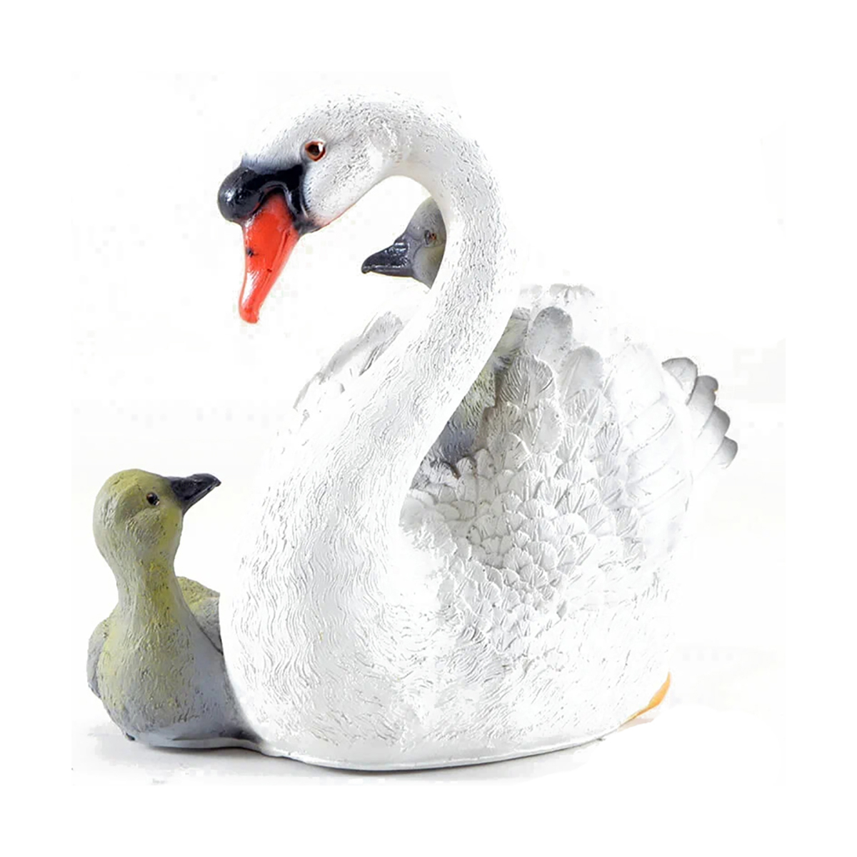 Фигурка садовая "лебедушка с лебедятами" (1/8) "сказка" jng396