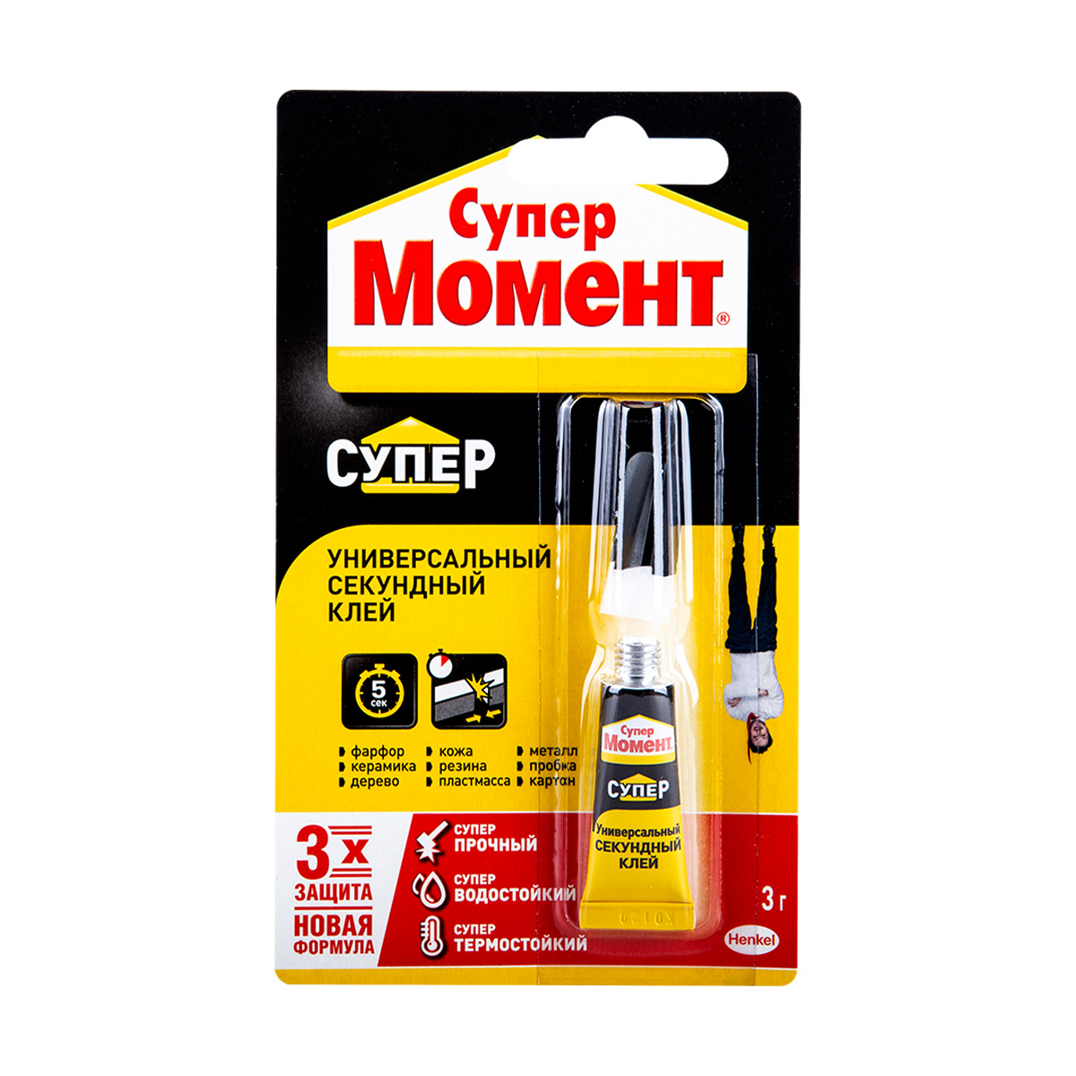 Клей момент супер 3 г  ед. блистер в шоу-боксе (10/120)  хенкель