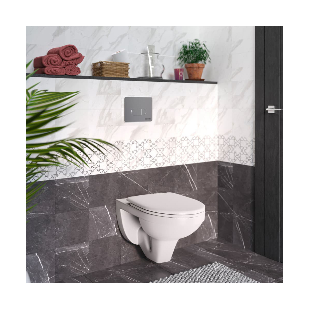 Унитаз подвесной "gamma" белый (1) "berges"