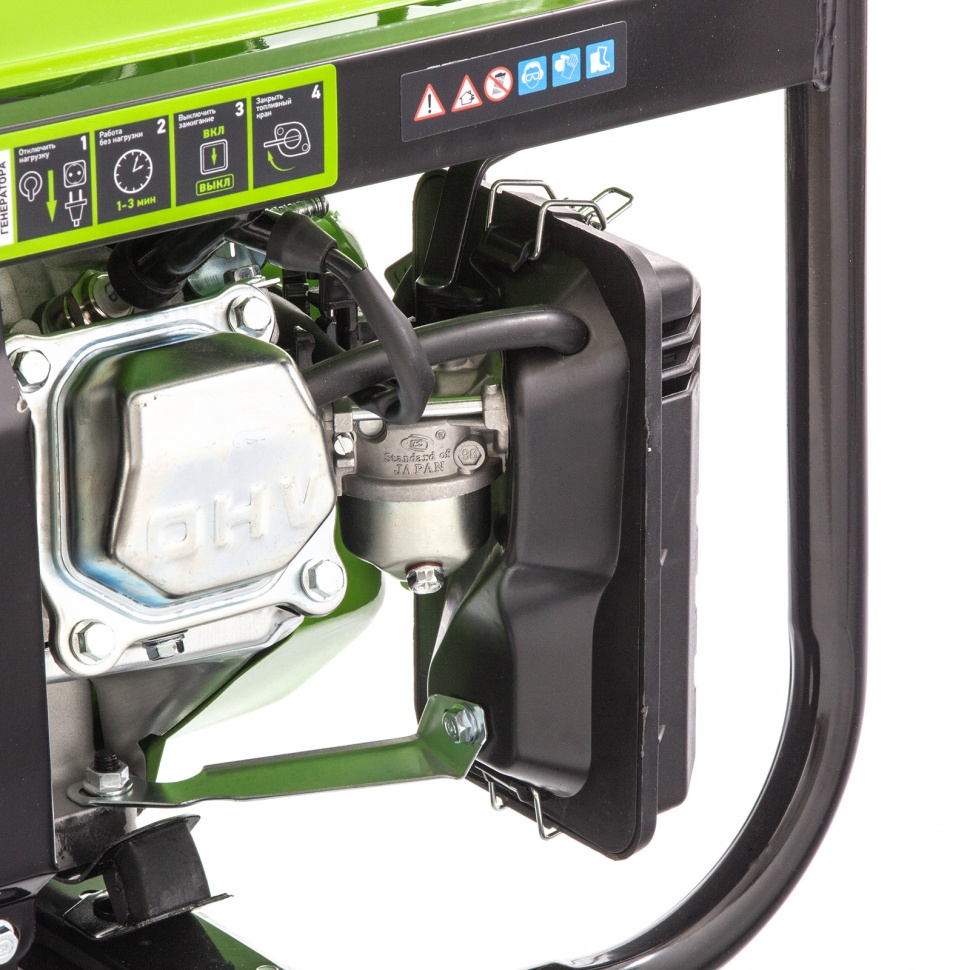 Генератор бензиновый БС-3500, 3.2 кВт, 230В, четырехтактный, 15 л, ручной стартер Сибртех (94544)