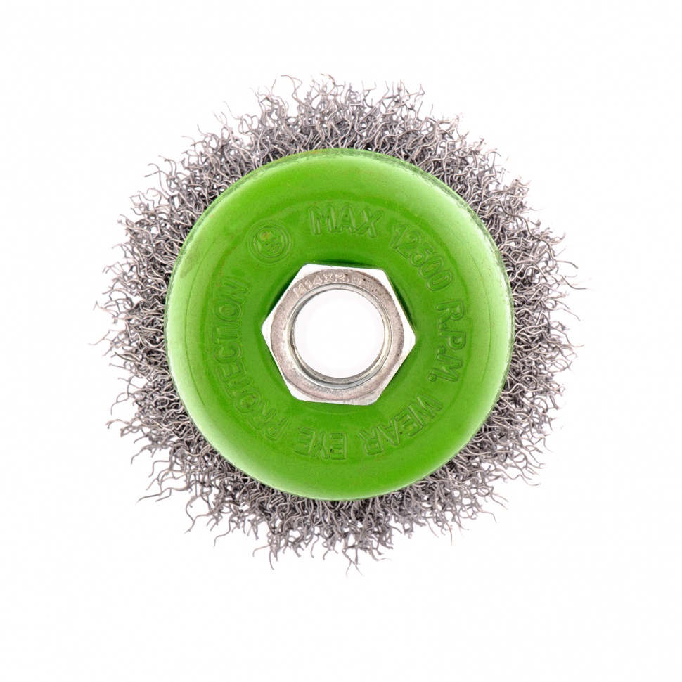 Щетка для УШМ, 65 мм, М14, "чашка", витая проволока 0.3 мм Сибртех (746037)