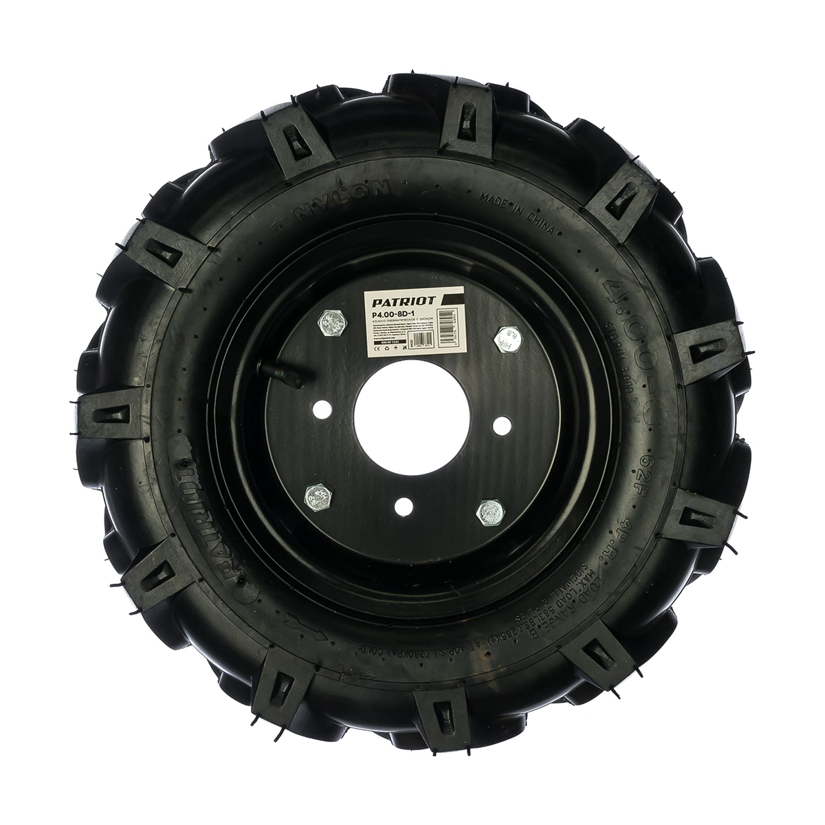 Колесо пневмат. для мотоблока p4.00-8d-1  d=400 мм (1/8) "patriot" 490001225