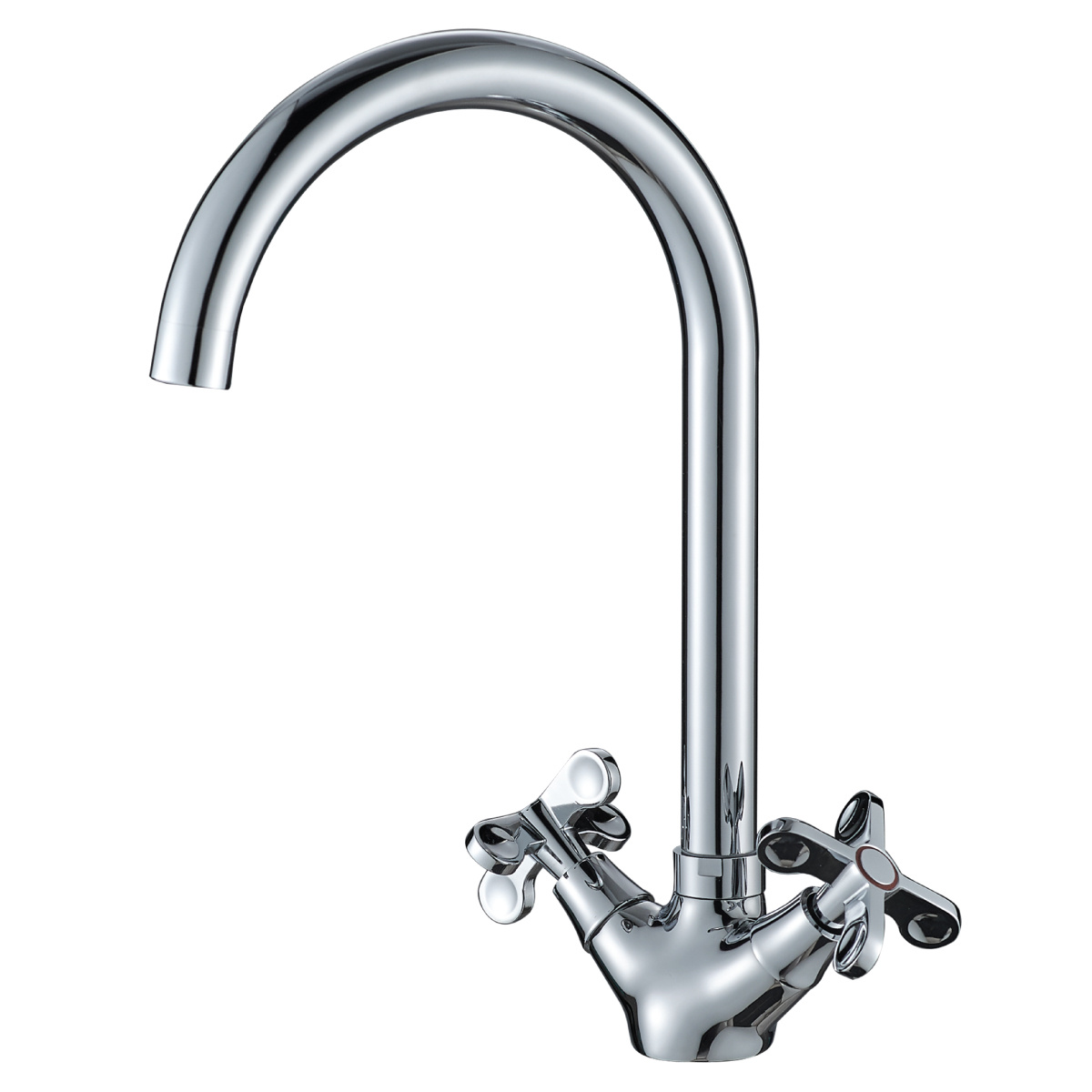 Смеситель для кухни  rs42-72  высокий поворотн. излив, двухвентильный (1/12) "rossinka"