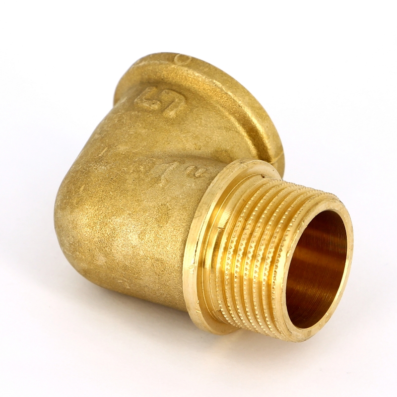 Колено резьбовое ВН 1" x 1" с упором, латунь UNI-FITT