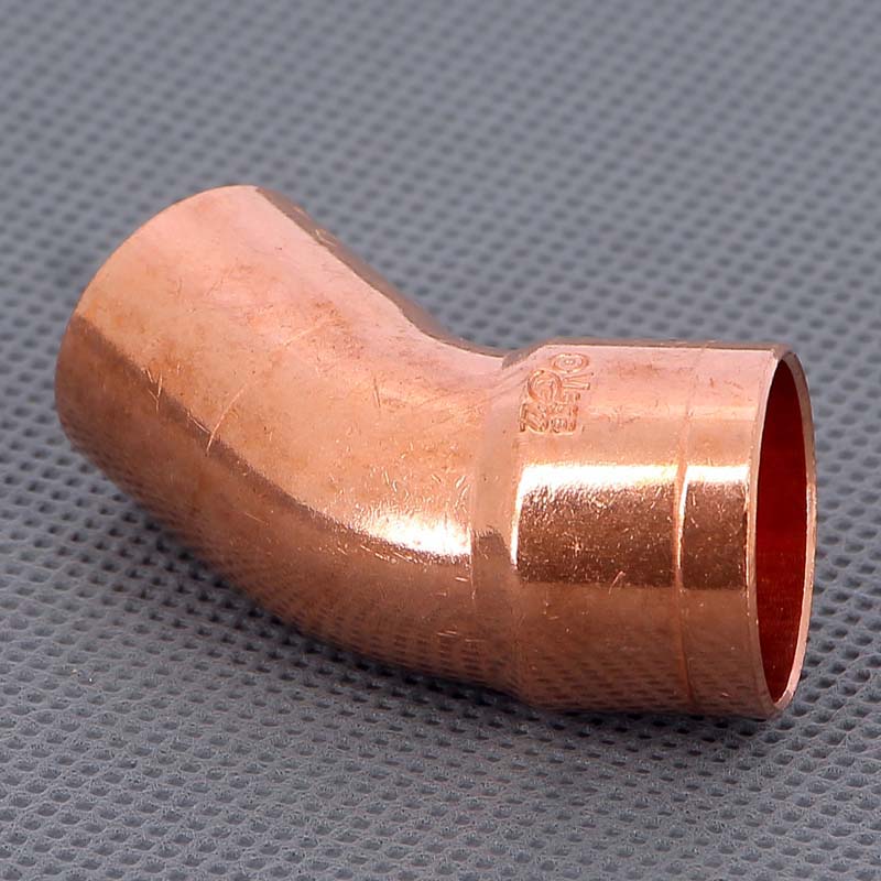 Угол однораструбный 45° VIEGA пайка 22 мм медный