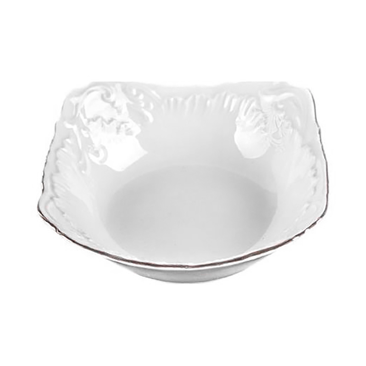 Салатник "rococo" узор платина 14*14 см (1/6/36) "cmielow" 0033410-omaz2304-рококо