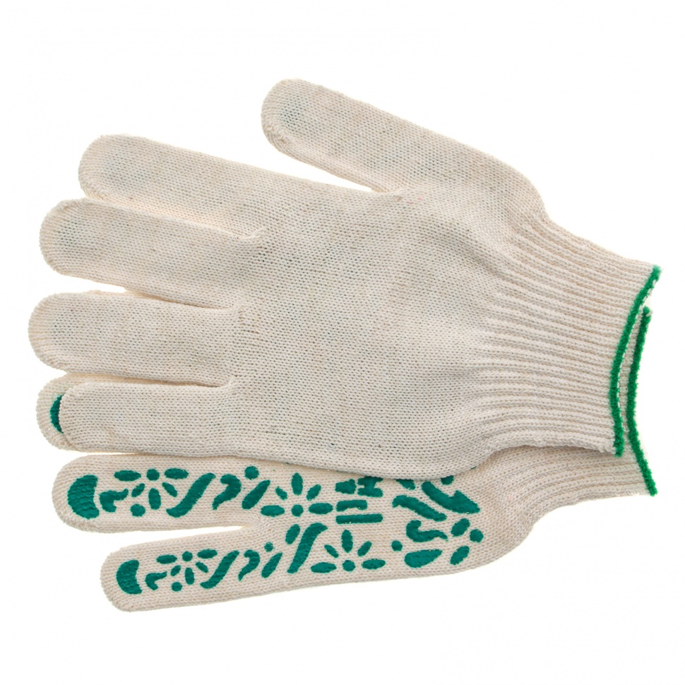 Перчатки садовые х/б, ПВХ покрытие, "Летний сад", 10 класс Palisad (67771)