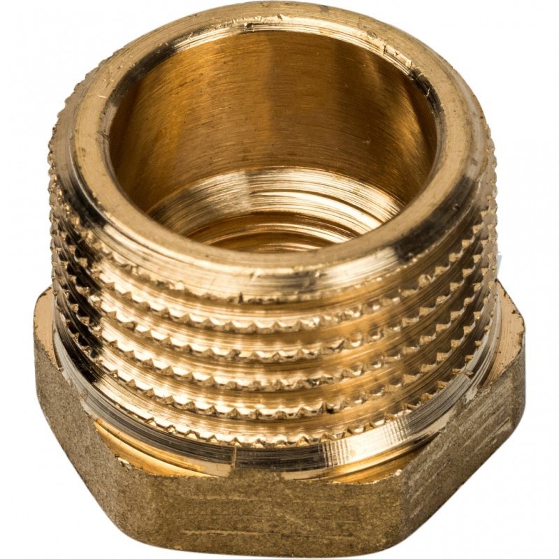 Футорка редукционная НВ 1/2" x 1/4" латунь STOUT