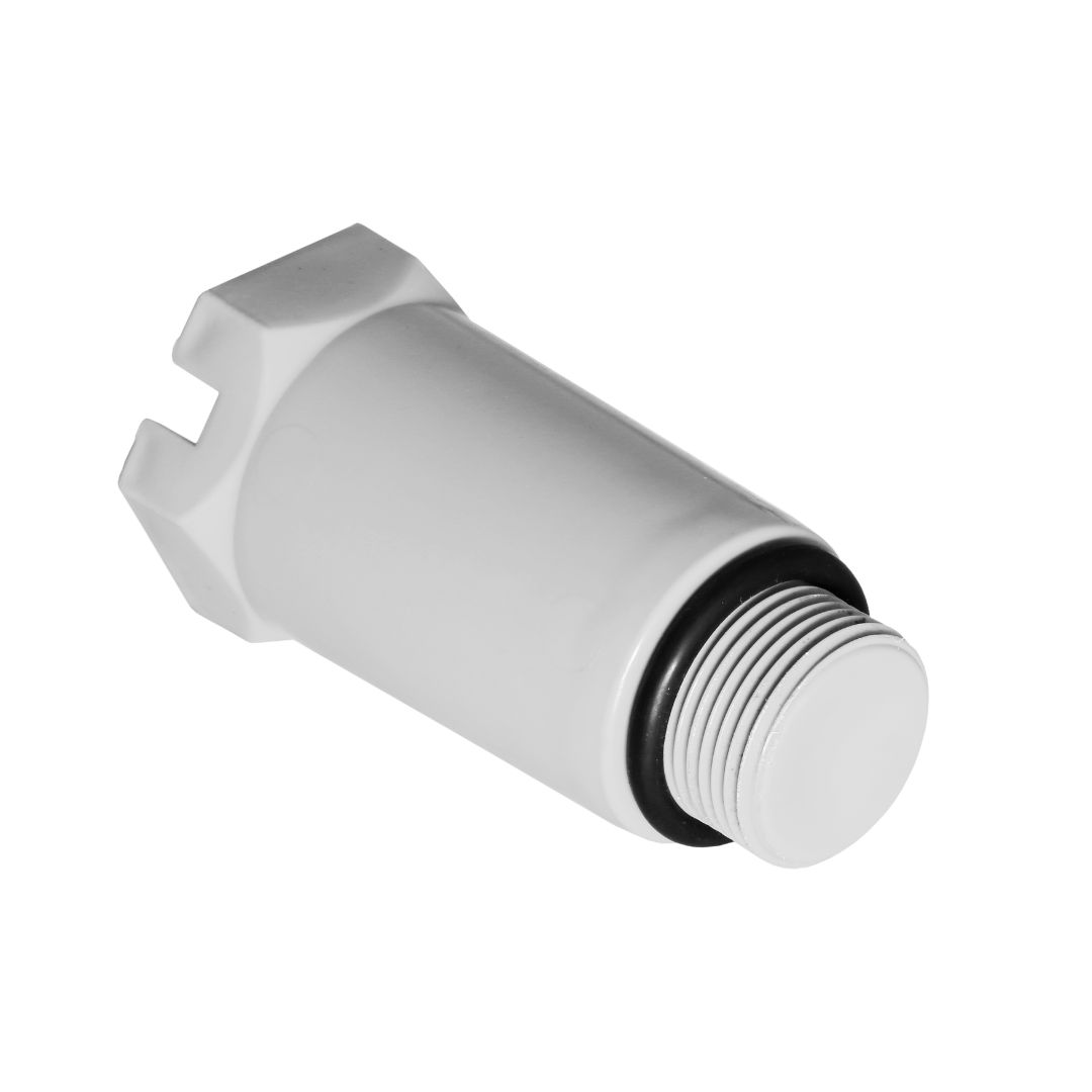 Заглушка удлиненная 20 х 1/2" (НР) ПП (PP-R100) красная HEISSKRAFT