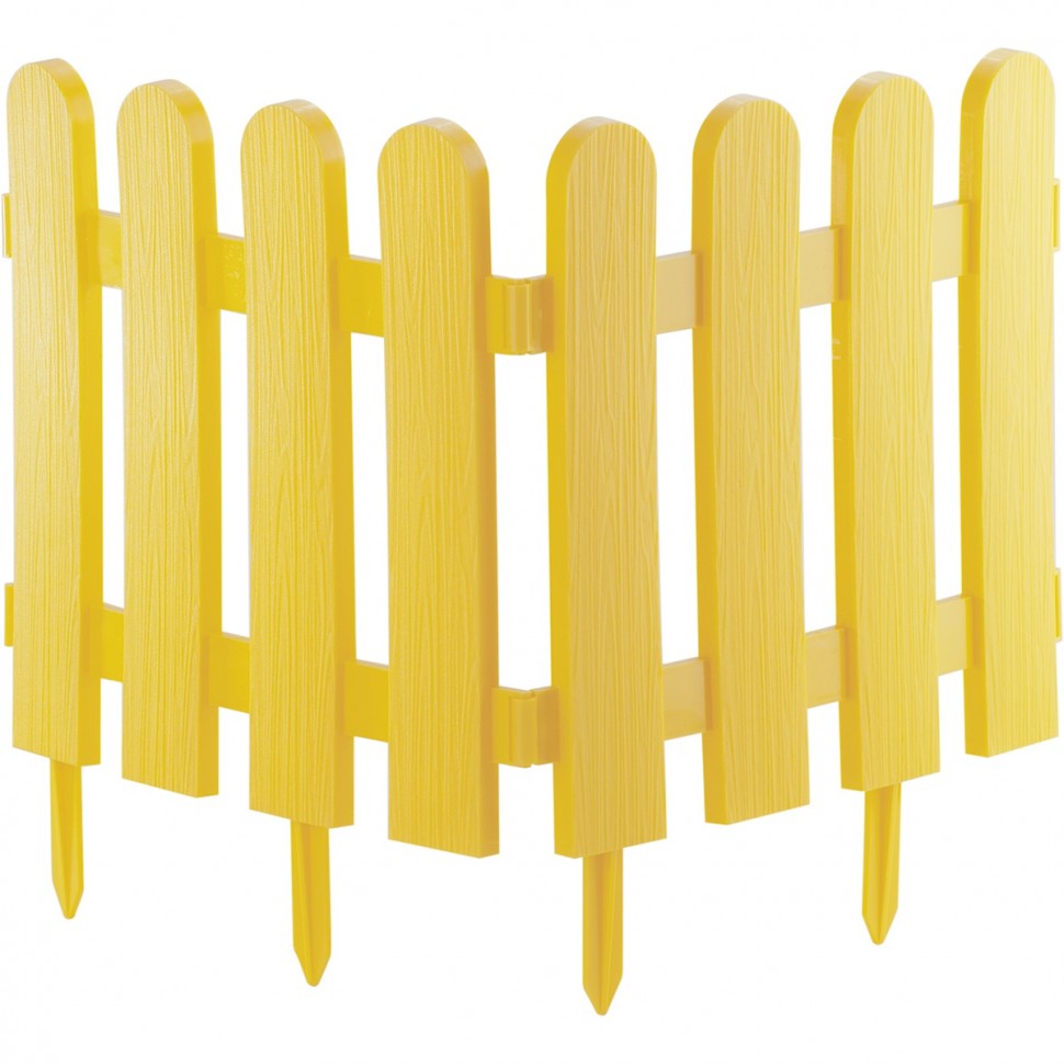 Забор декоративный "Классика", 29 х 224 см, желтый, Palisad (65002)