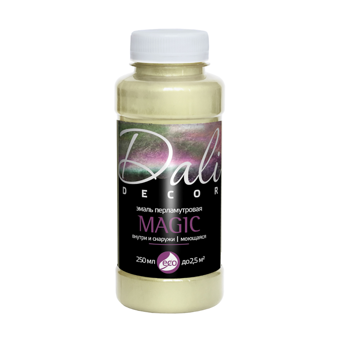 Эмаль "dali-decor maqic"  серебро 0,25 л (6/12) "рогнеда"