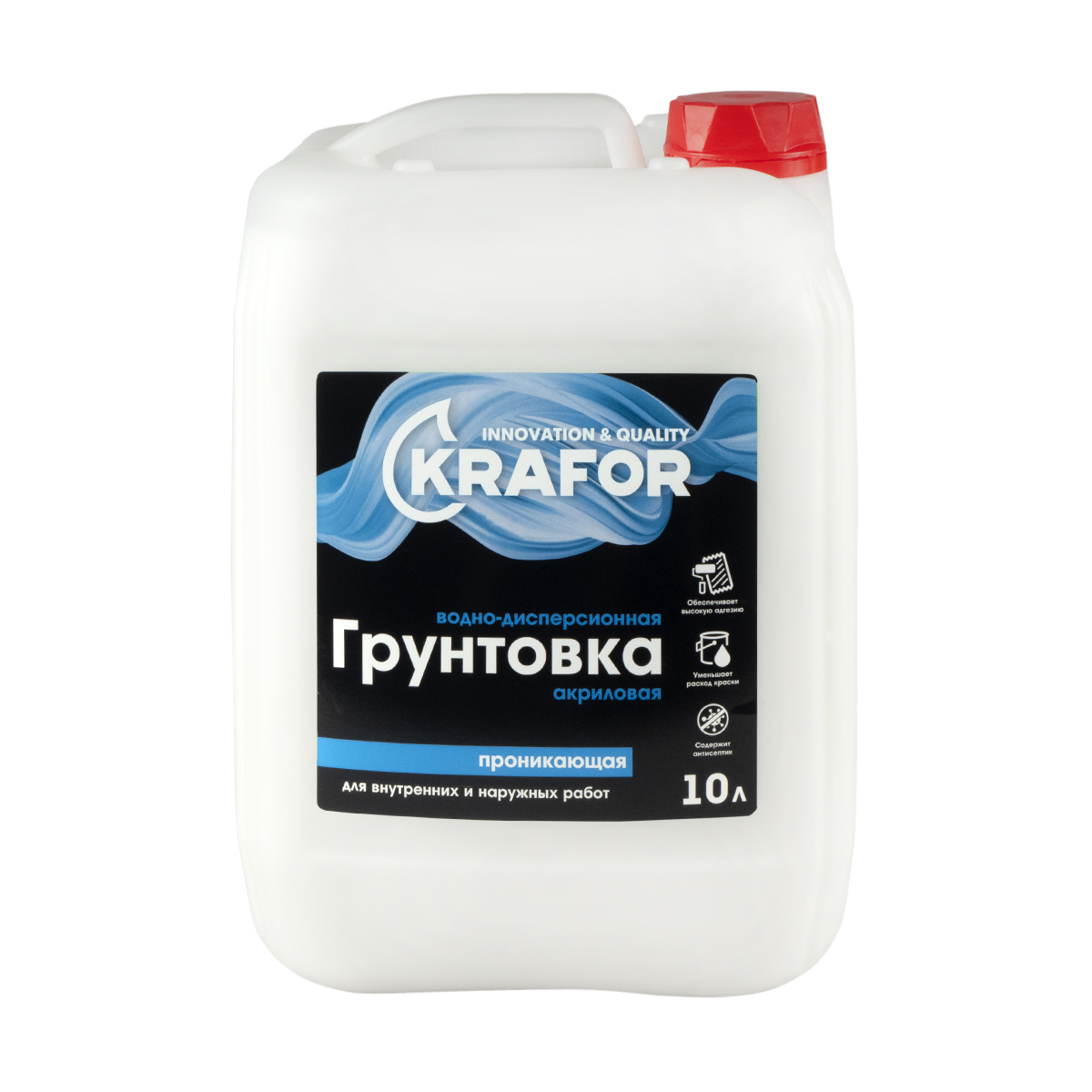 Грунтовка проник. универс. 10 л (1) "krafor" (синяя этик.)