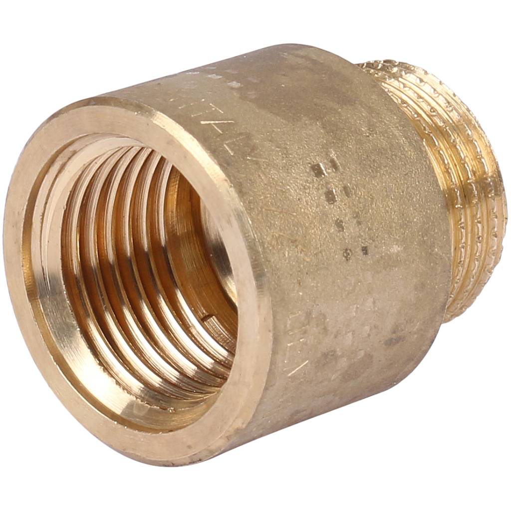 Удлинитель резьбовой 1/2" x 20 мм НР-ВР латунь TIEMME