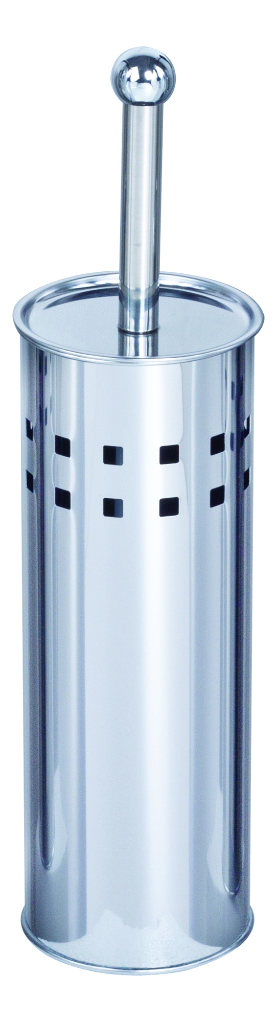 Туалетный набор ерш с круглой подставкой, нержав. (1/12) "рыжий кот" sste-002