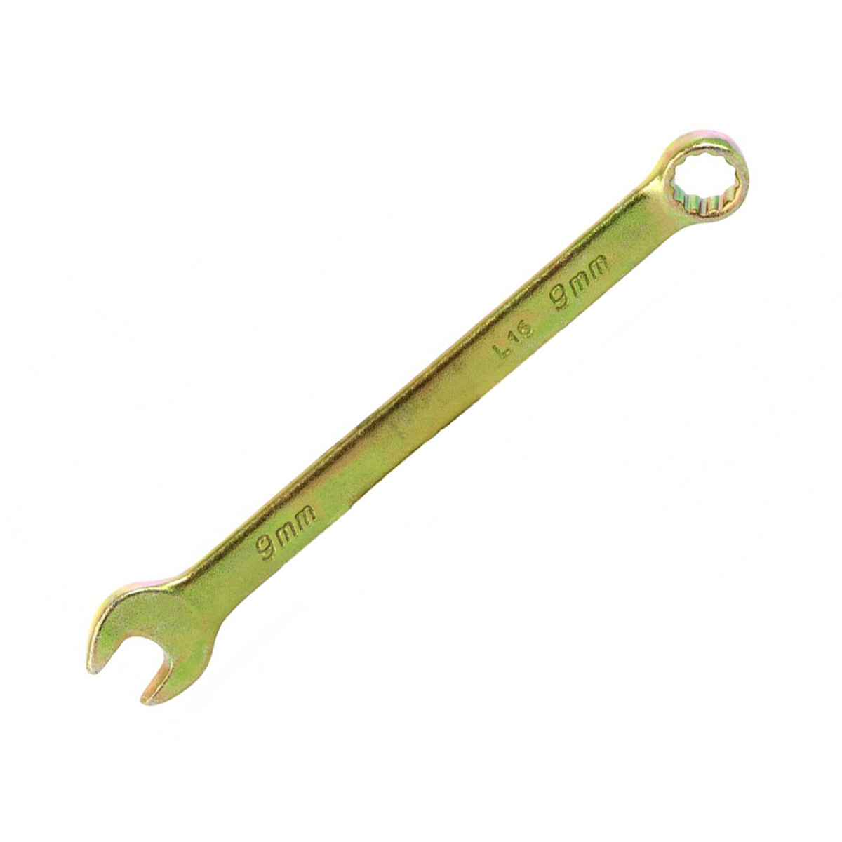 Ключ комбинированный 9 мм, желтый цинк (1/500) "сибртех"