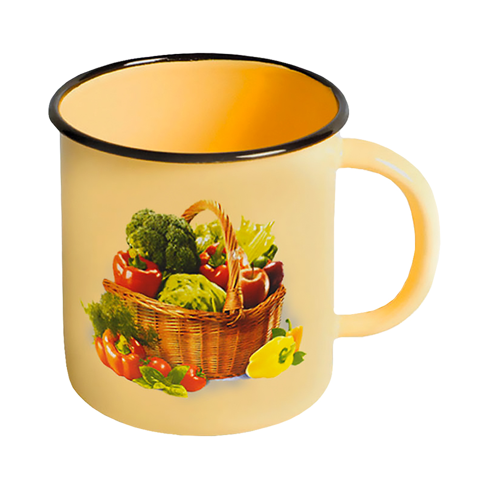 Кружка эмалиров. декор. 1 л (1/12) "стальэмаль"  1с3с