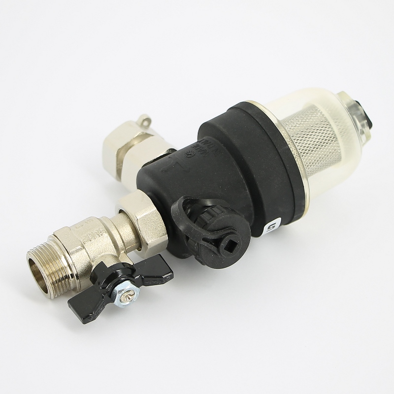 Фильтр-грязеуловитель UNI-FITT магнитный 3/4" с прозрачной колбой