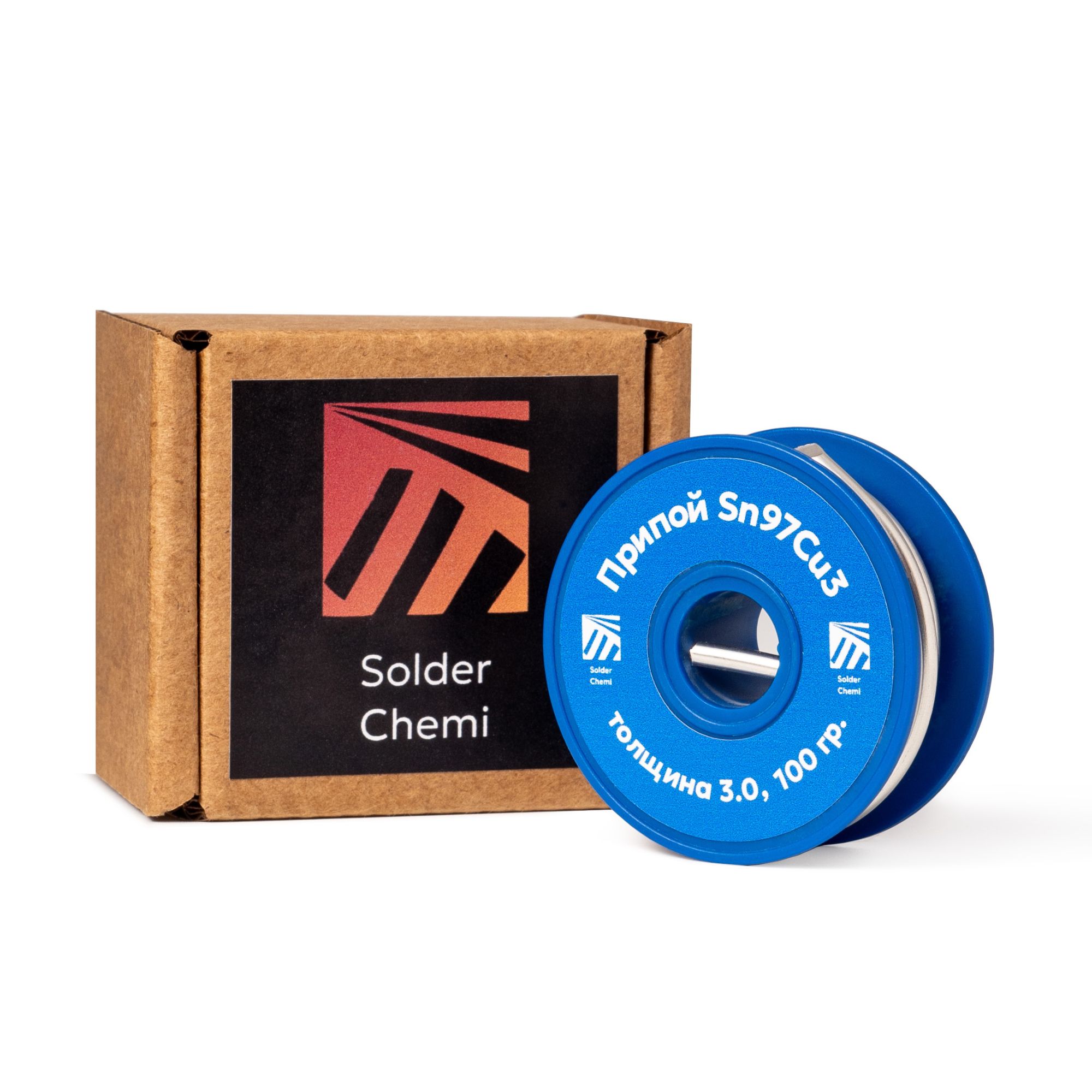 Припой для пайки меди Sn97Cu3, толщина 3.0, 100 гр., бессвинцовый, Solder Chemi (Россия