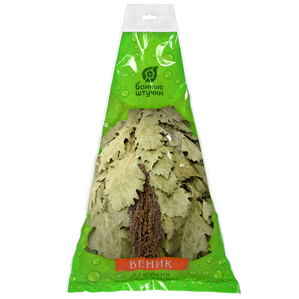 Веник для бани и сауны дубовый с полынью (1/25) "банные штучки" 32010