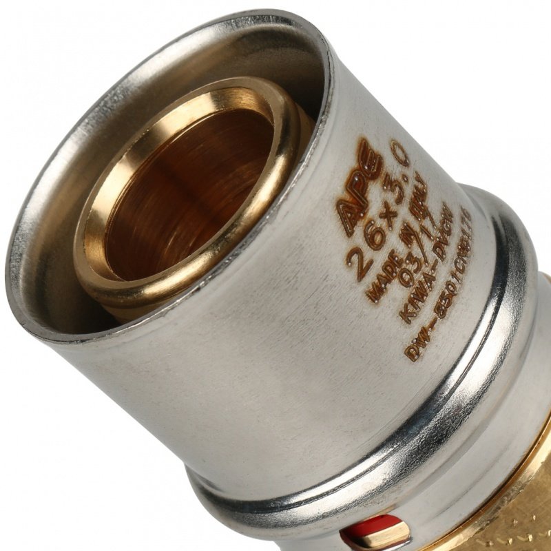 Муфта соединительная под пресс 26 х 3,0 мм STOUT для МП труб