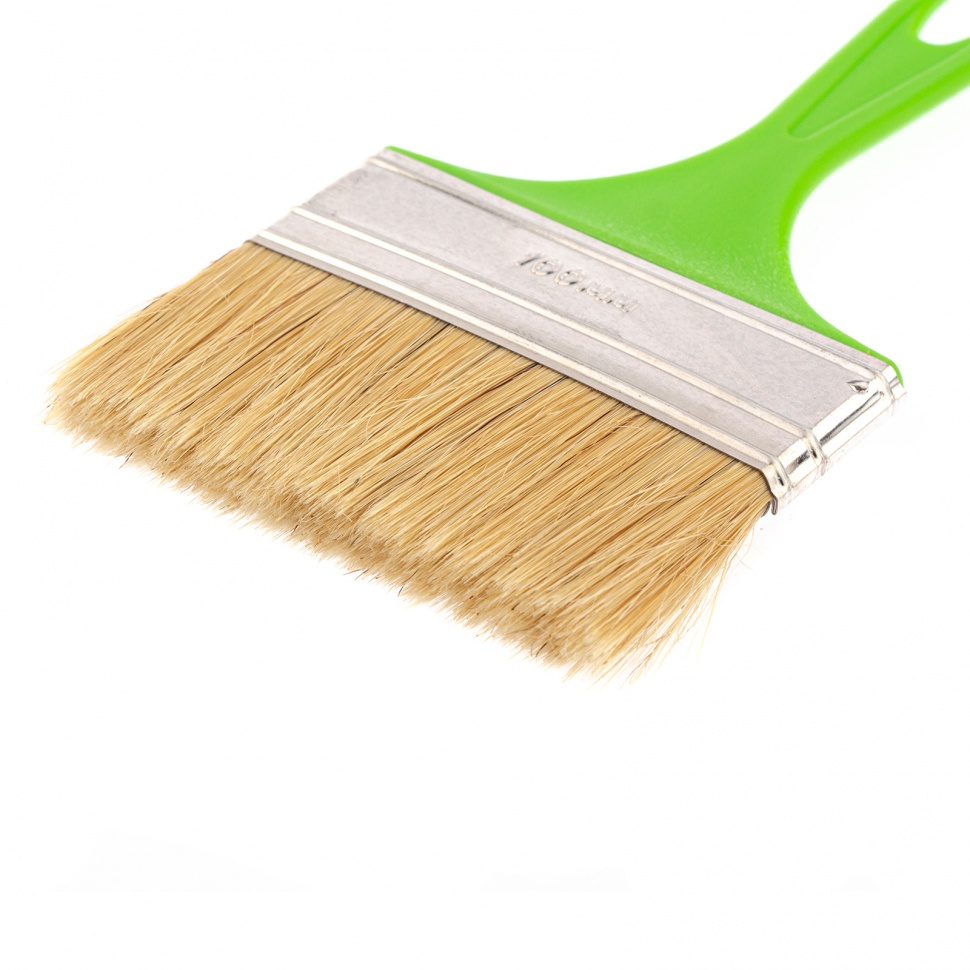 Кисть флейцевая "Евро", 100 x 8, натуральная щетина, пластиковая ручка Сибртех (83304)