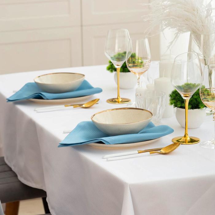 Салфетки столовые "этель" elegance 45*45 см набор 4 шт. (серо-синий) (1/34) 7091160